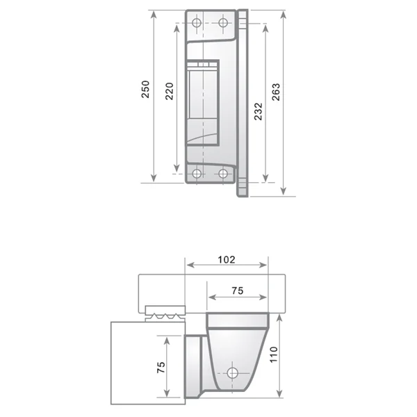 BISAGRA PESADA C/RAMPA IZQUIERDA 211-I - CAFF
