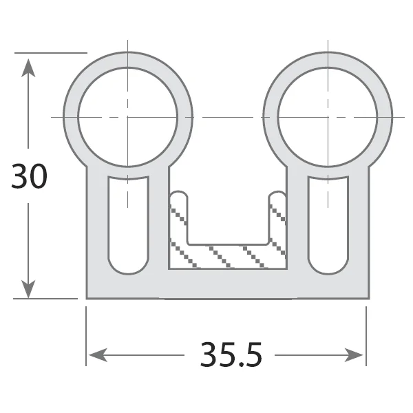 BURLETE/ EMPAQUETADURA 3340 FRONTAL X 3MTS+ 3MTS TENSOR - CAFF