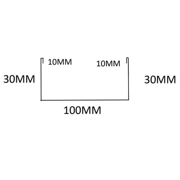 CANAL U ALUZINC PREPINTADO 0.50 ESP 30X100X30MM x 3MT