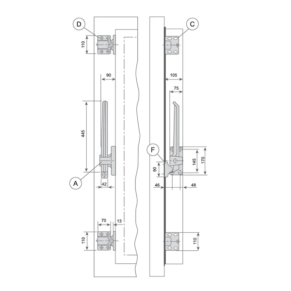 CIERRE PESADO I-1006 DERECHA - CAFF