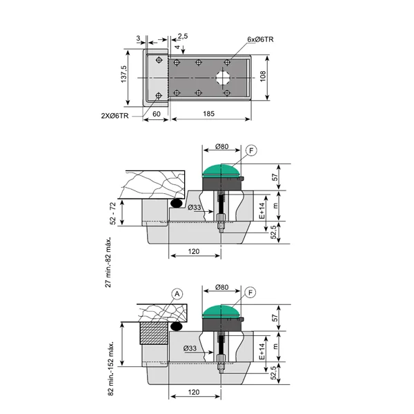 CIERRE RÁPIDO F-921 A CON LLAVE - CAFF