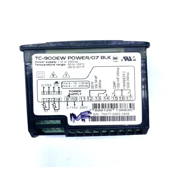 CONTROLADOR DE TEMPERATURA DIGITAL TC-900EW LOG -VER.04 - 115/220 VAC - FULL GAUGE - WHITE