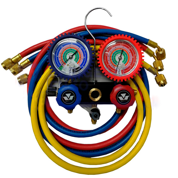 JGO.MANOMETRO MASTERCOOL 96661-EG (C/MANG.1.5MT) R22, R404A,R410A,R507