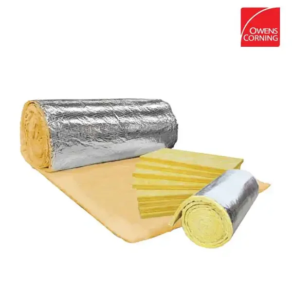 LANA DE VIDRIO CON FOIL DE ALUMINIO RF-3075 1.5”X1.22MX15.24M - OWENS CORNING 