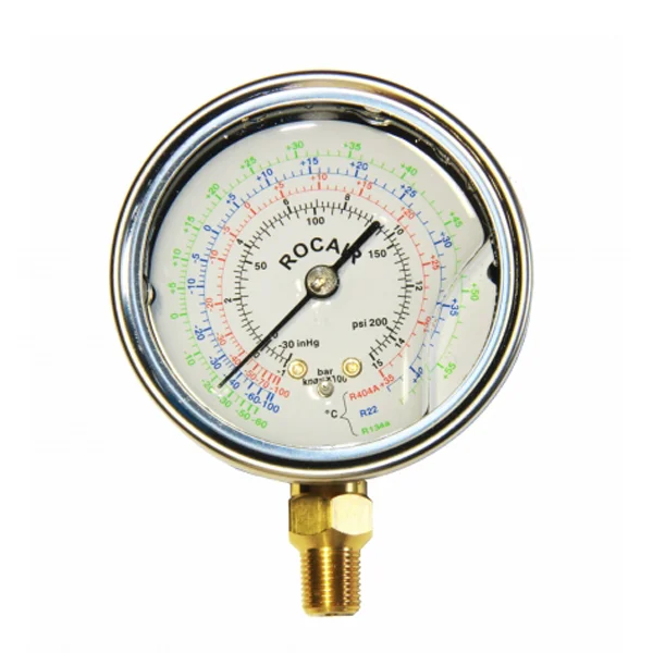 MANOMETRO ALTA C/GLICERINA ROCAIR R22-R131-R404-RG500