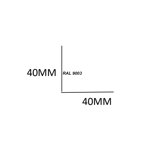 PERFIL ALUZINC PREPINTADO INTERIOR 0.50 ESP 40X40X3MT