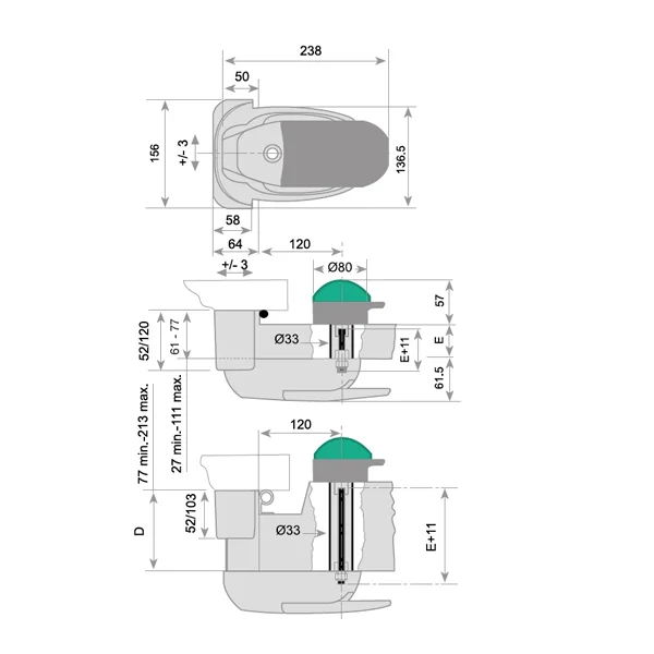 CIERRE G-5520/A SERIE S/LLAVE - CAFF